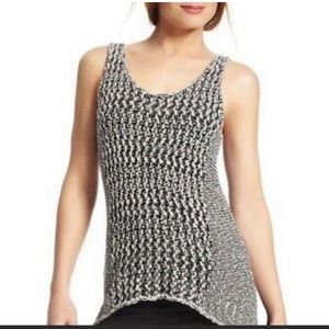 Cabi cotton knit tunic black and white cotton tank top size xs